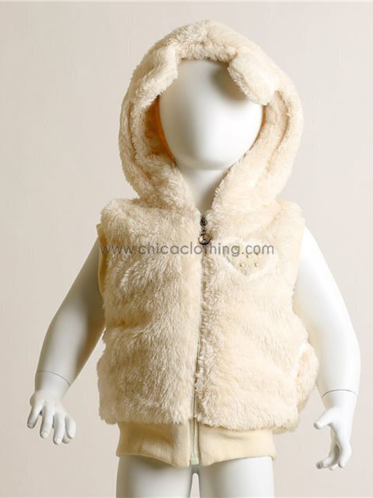Kids Vest Fur White