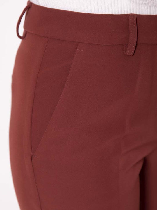 Damen Stoff Hose Bordeaux