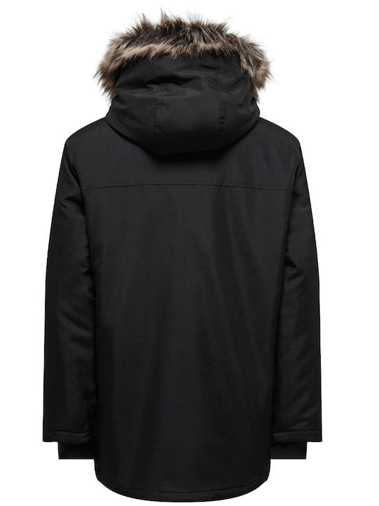 Winter Jacke Black