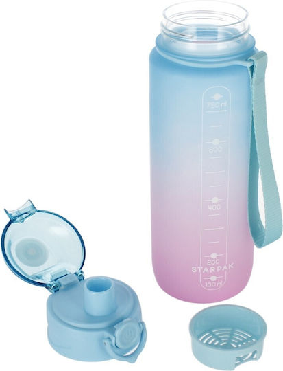 Akuku Starpak Sticlă Pentru Copii Din Plastic Cu Capac Pop-Up 750ml