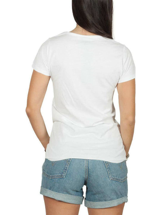 Amplified Γυναικείο T-shirt AC/DC Λευκό Βαμβακερό Amplified Γυναικείο T-shirt AC/DC Λευκό Βαμβακερό