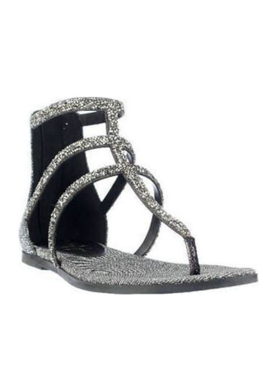 Flache Sandalen für Damen in Gray Farbe