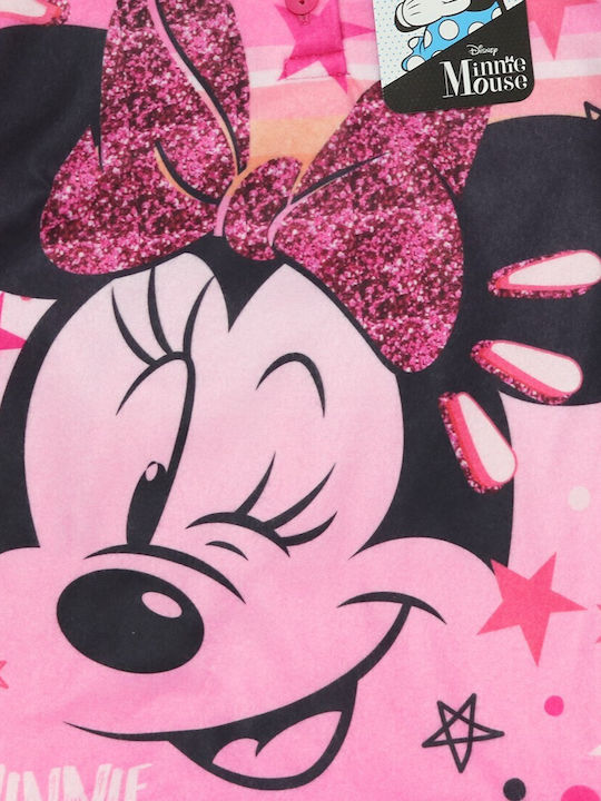 Disney Παιδική Πιτζάμα Χειμωνιάτικη Fleece Φούξια