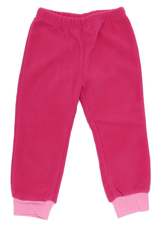Disney Παιδική Πιτζάμα Χειμωνιάτικη Fleece Φούξια