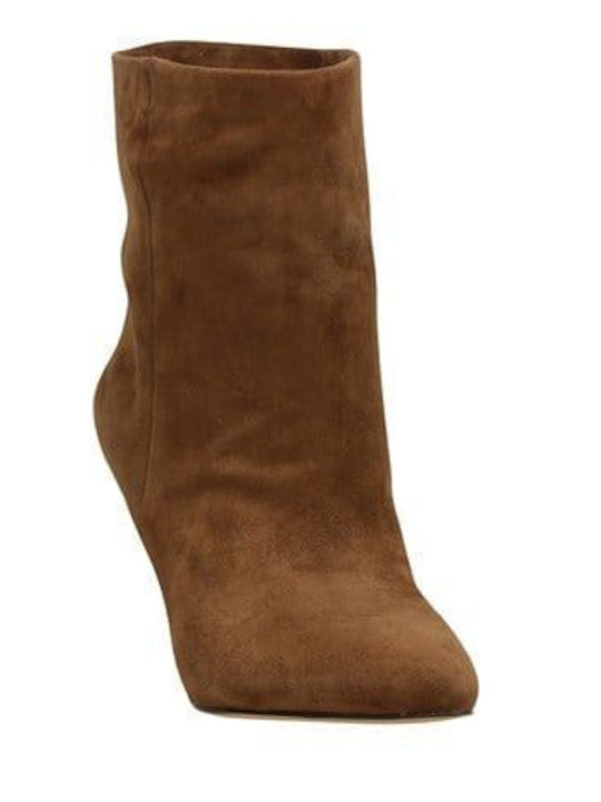 Suede Women's Ankle Boots Brown