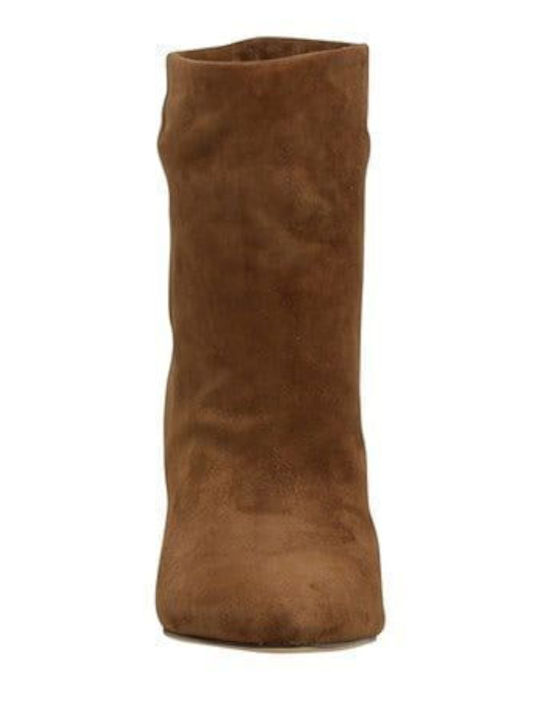 Suede Women's Ankle Boots Brown