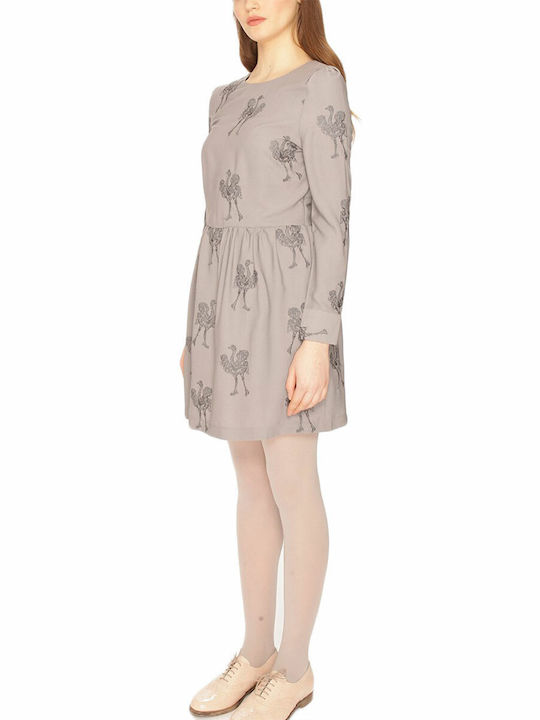 Pepaloves Mini Shirt Dress Dress Gray