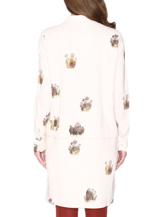 Mini Rochie-semi de model Bej