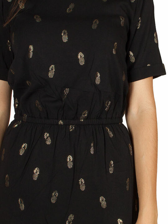 Sommer Mini Damenkleid Schwarz