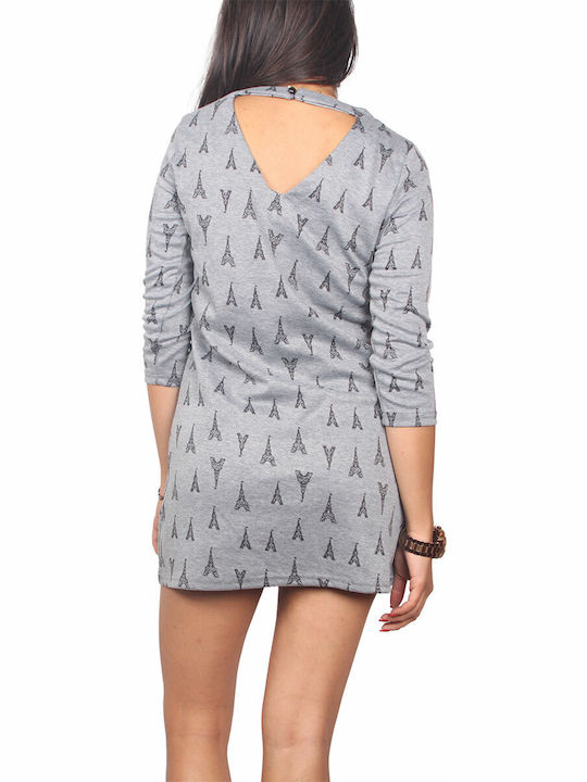 Migle + Me Mini Shirt Dress Dress Gray