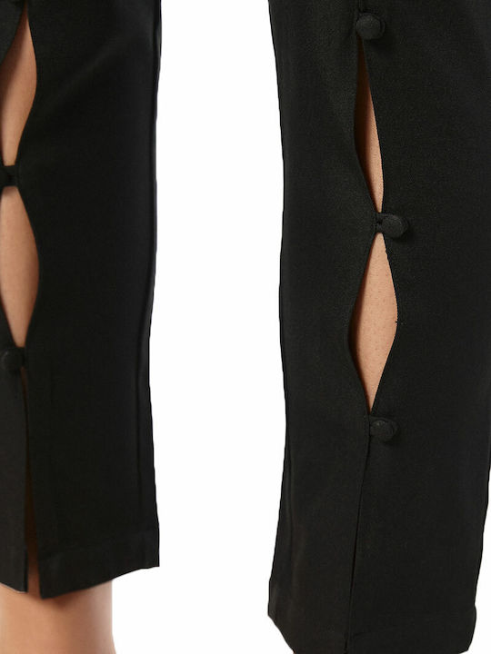 Damen Stoff Hose Schwarz