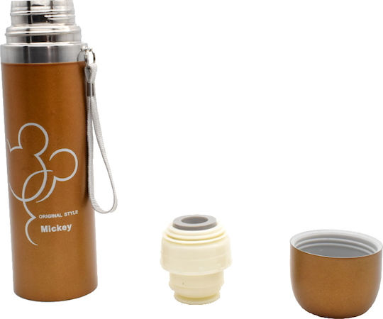 Sticlă Termos Oțel inoxidabil 500ml Auriu cu Cap-Cup