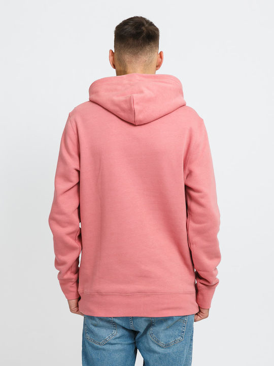 HUF Herren Sweatshirt mit Kapuze und Taschen Rosa