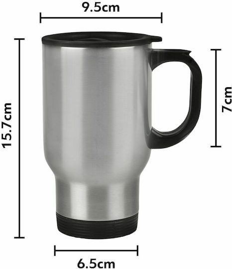 Koupakoupa I Love You Classic Stainless Steel Thermos Bottle 450ml Silver with Handle