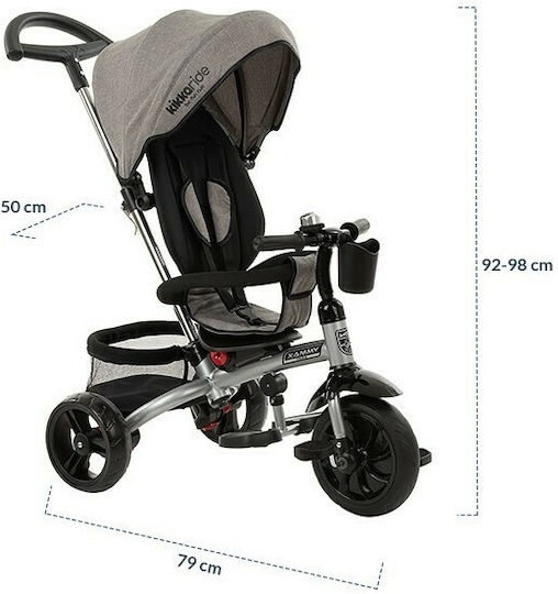 Kikka Boo Xammy 2022 Convertible with Parental Handle 3 in 1 for 12 Months Black
