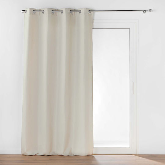 Douceur d'Intérieur L-c Mikropolar mit Grommets Beiges 135x260cm