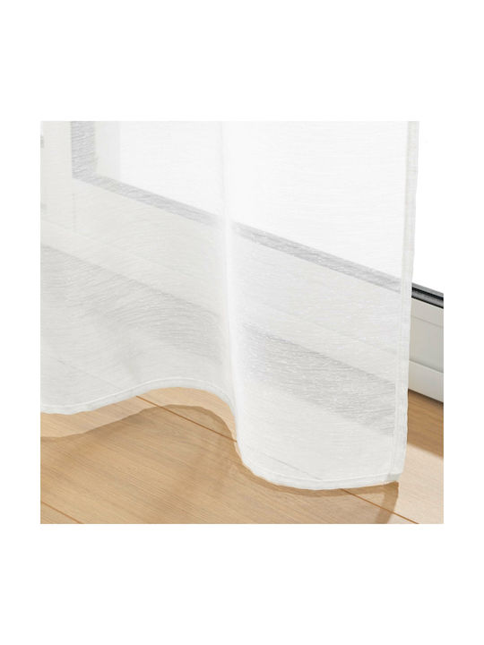 Douceur d'Intérieur Κουρτίνα με Τρουκς L-c Lissea Λευκή 300x240εκ.