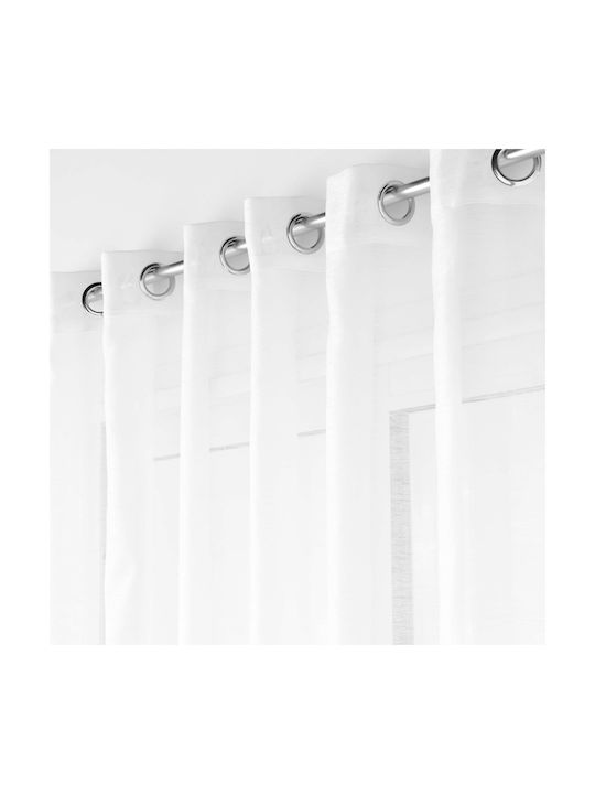 Douceur d'Intérieur Κουρτίνα με Τρουκς L-c Lissea Λευκή 300x240εκ.