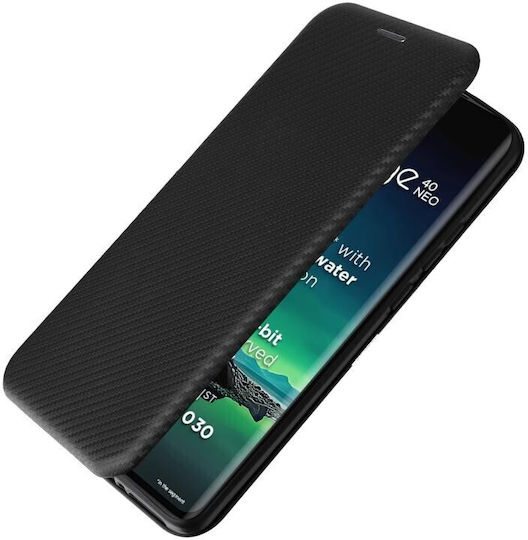 Carbon Fiber Buchen Sie Schwarz (Motorola Edge 40 Neo)