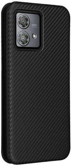 Carbon Fiber Buchen Sie Schwarz (Motorola Edge 40 Neo)