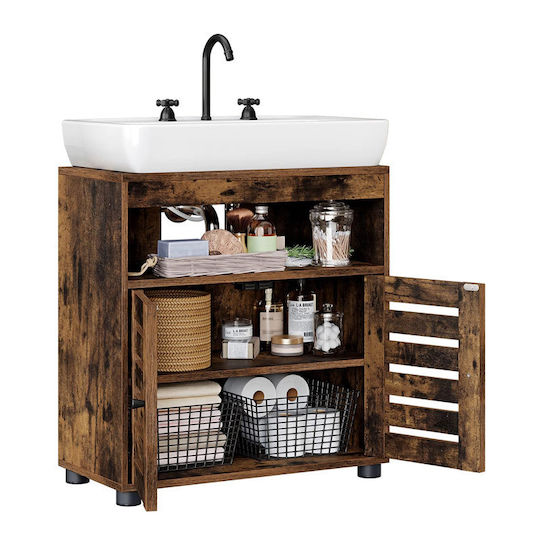 Vasagle Waschtisch ohne Waschbecken L60xB30xH63cm Braun