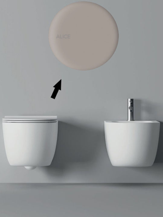 Alice Ceramica Unica 55 Wall-Mounted Toilet Gray