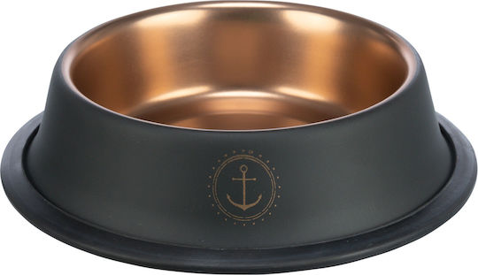 Trixie Be Nordic Edelstahl Schalen Futter für Hund & Katze auf Basis von 2x 23cm in Schwarz Farbe