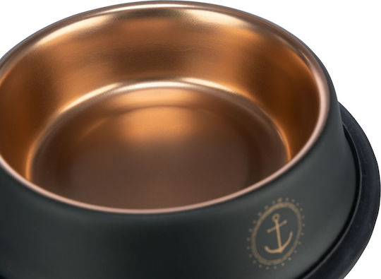 Trixie Be Nordic Edelstahl Schalen Futter für Hund & Katze auf Basis von 2x 23cm in Schwarz Farbe