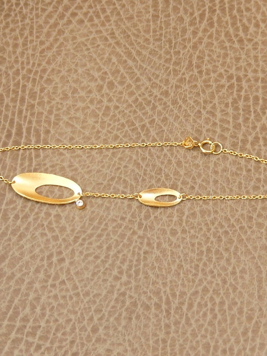 Polytimo Damen Armband aus Gold 14K mit Zirkon