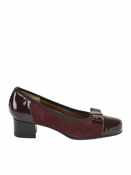 Pantofi cu toc Burgundy