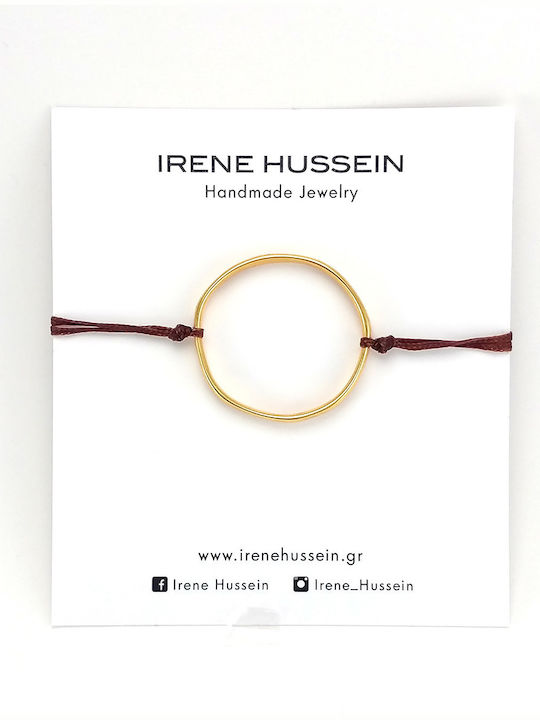 Irene Bracelet Macrame made of Cord Gold Plated