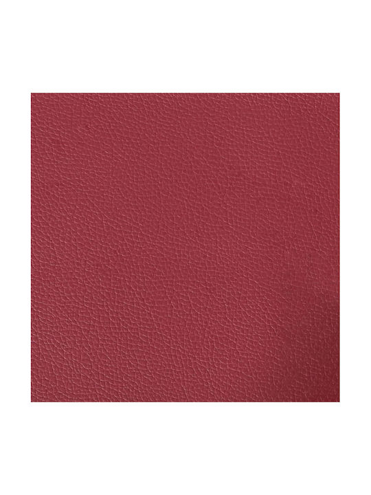 Burgundy Artificial Leather Footstool Upholstered 70x55x41cm