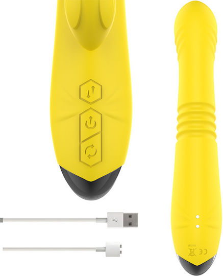 Intense Toky Rechargeable Vibrator Clitoral Vibrator 24cm Galben