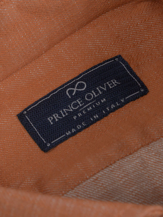 Prince Oliver Men's Shirt Long Sleeve Cotton Polka Dot Orange