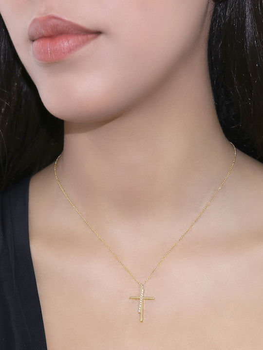 Triantos Women's Gold Cross 14K with Chain