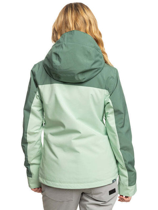 Roxy Free Jet Block ERJTJ03430-BPG0 Γυναικείο Μπουφάν για Σκι & Snowboard Πράσινο