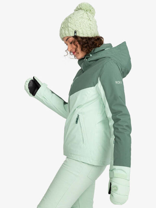 Roxy Free Jet Block ERJTJ03430-BPG0 Γυναικείο Μπουφάν για Σκι & Snowboard Πράσινο