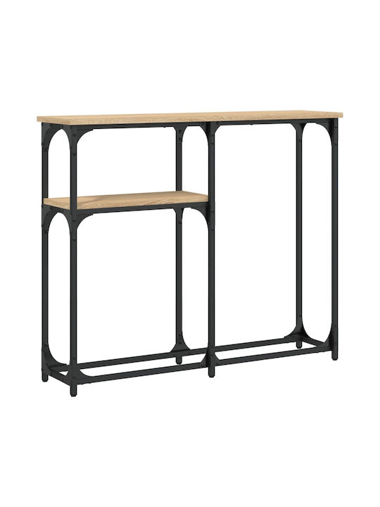 Console Table Wood & Metal Sonoma Δρυς L90xW22.5xH75cm