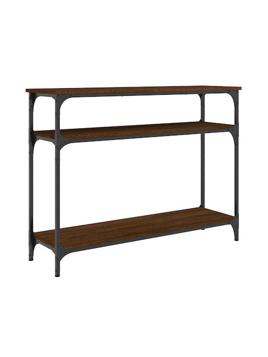 Console Table Wood & Metal Brown L100xW29xH75cm