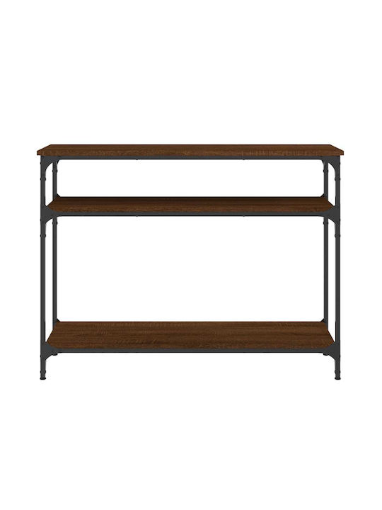 Console Table Wood & Metal Coffee L100xW29xH75cm