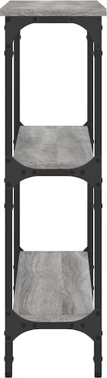 Console Table Wood & Metal Grey Sonoma L100xW22.5xH75cm