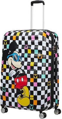 American Tourister Wavebreaker Children's Large Travel Suitcase Mickey Check with 4 Wheels