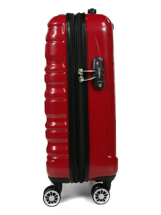 Airtex Paris Βαλίτσα Ταξιδίου Καμπίνας Σκληρή Μπορντό με 4 Ρόδες Ύψους 55εκ.