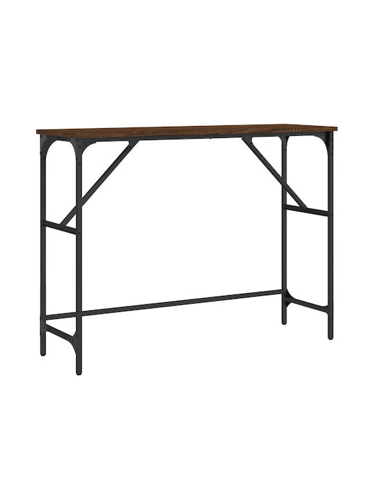 Console Table Wood & Metal Brown L100xW32xH75cm