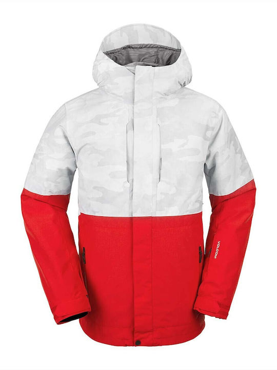 Volcom Co Op G0452407-WHC Ανδρικό Μπουφάν για Σκι & Snowboard Λευκό