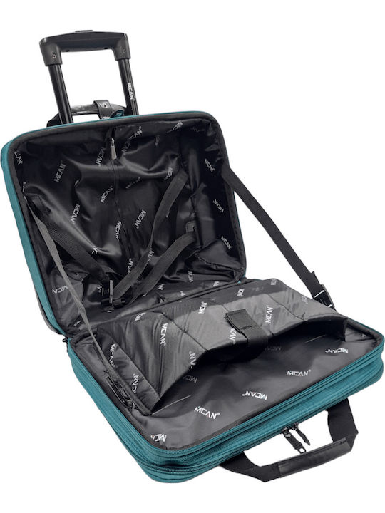 Mcan Mcan Hart Kabinenkoffer Petrol Blau mit 4 Räder Höhe 40cm