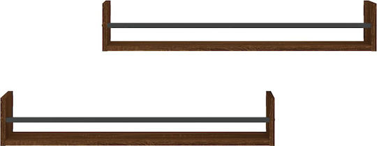 Regale Wand Brown Oak 2Stück 80x16x14cm