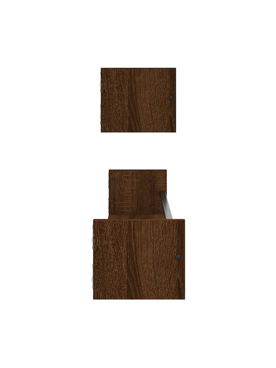 Поставки Стенен Кафяв дъб 2бр 80x16x14см.