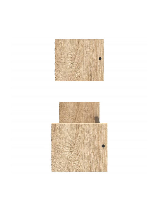 Sonoma Oak Wall Shelves (2 Pieces) 60x16x14cm