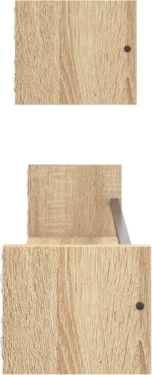 Wandregale Sonoma Eiche 2Stücke 80x16x14cm